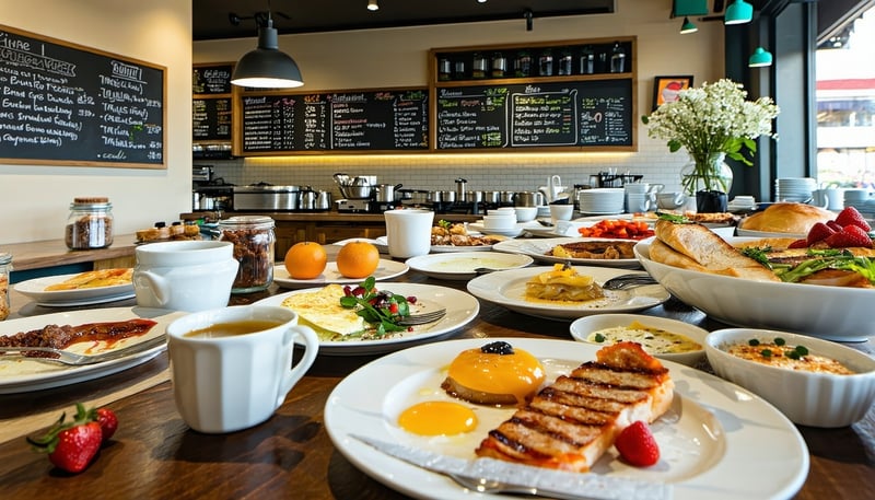 A1 Brunch House interior with breakfast and lunch dishes